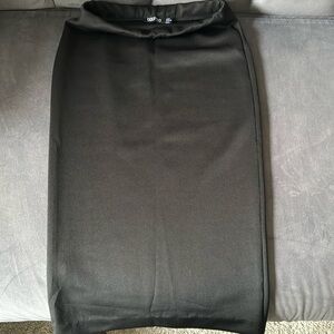 MIDI scuba skirt black